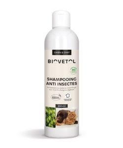 Shampooing anti-insectes animaux BIO, 240 ml